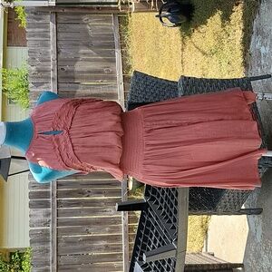 DO+BE Sleeveless Midi Dress in Terracotta